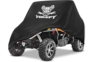 Tokept UTV Cover, Outdoor Waterproof 2-3 Seater Side by Side Covers Compatible with Polaris Ranger RZR Yamaha Rhino Can-Am Co