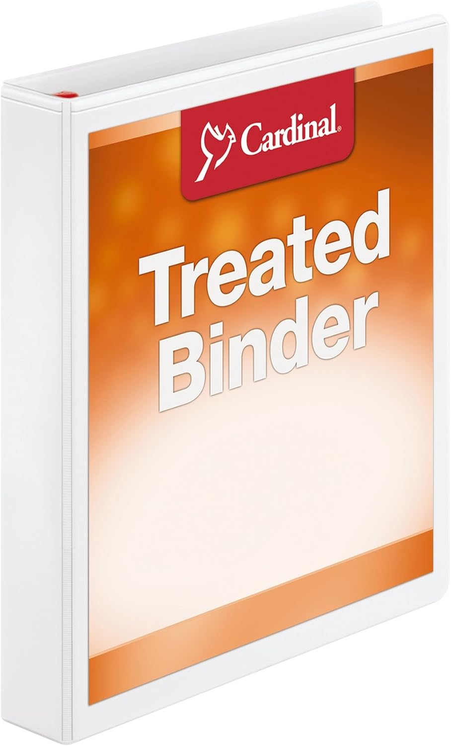 Cardinal 3 Ring Binder, 1 Inch Treated Binder, Locking Slant-D Rings, Customizable ClearVue Covers, Holds 270 Sheets, White : View Binders : Office Products