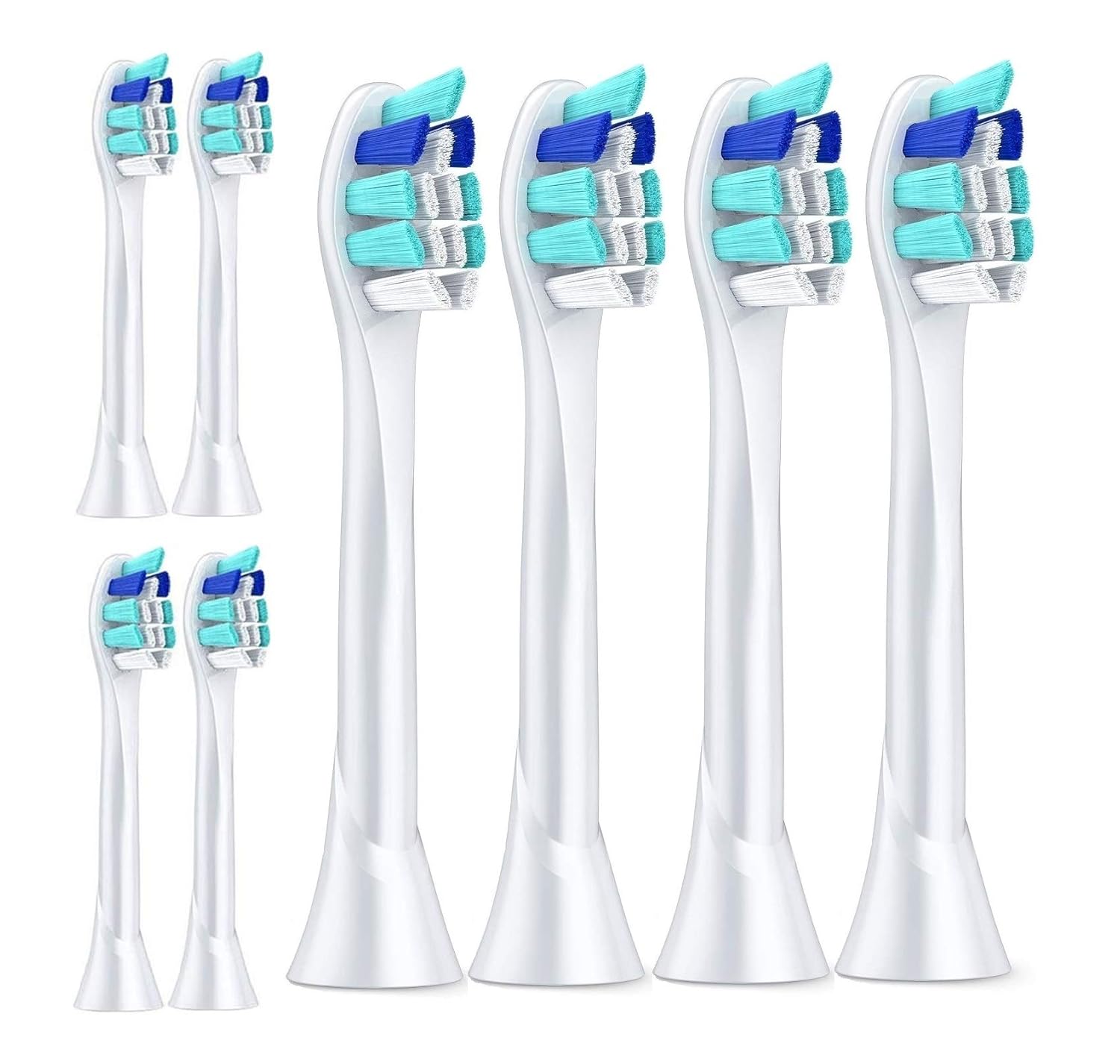 Replacement Brush Heads for Philips Sonicare ProtectiveClean 4100 5100 6100 Gum Health Electric Toothbrush, Compatible with Philips Sonicare HX6530 HX6250 HX6850 HX8920 HX9023, White, 8 Packs