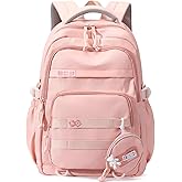 Armbq Kids Backpack for Girls - Aesthetic School Backpack for Teens & Elementary Students - Pink Bookbag