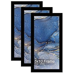 Fxojyvo 5x10 Picture Frame Set of 3, Black Frame