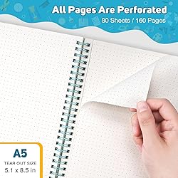 Dotted Journal Notebook, 3 Pack Spiral Notebook