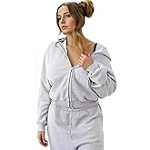 Abonlen Zip Up Hoodies for Women Fleece Jacket with Pockets Casual Sweatshirts Comfy Fall Coats
