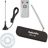 Radioddity SD71 Mini SDR 24Mhz-1.766GHz Full Band UHF VHF Portable USB Tuner Receiver RTL2832U+R820T2, Support Smartphone, with 2 Antenna + 1 Remote(battery not included) + 2 Android OTG Converter