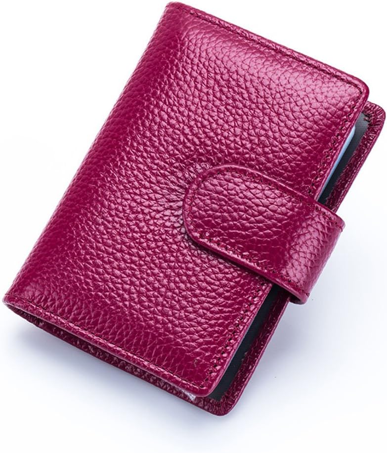 RFID Blocking Men's Genuine Leather Card Holder Credit Card Cases 16 Card Slots