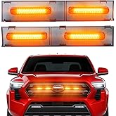 Front Grille Grill Lights for 2024 2025 Tacoma SR SR5 Led Grill Light Accessories,Amber (for SR SR5 only-LED-Amber)