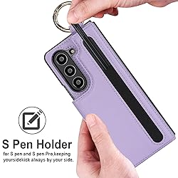 XIMAND for Samsung Galaxy Z Fold 5 Wallet Case with