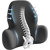 Lumbar Support Pillow with Fixed Chuck | Ergonomic Memory Foam Cushion | Washable Cover | Back Pain Relief & Posture Improvement | Fits Car/Office/Gaming Chairs/Wheelchairs & Home