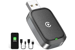 Wireless CarPlay Adapter for iPhone - Designed for Cars with Factory Wired Apple CarPlay, USB Dongle Plug & Play Converts Wir