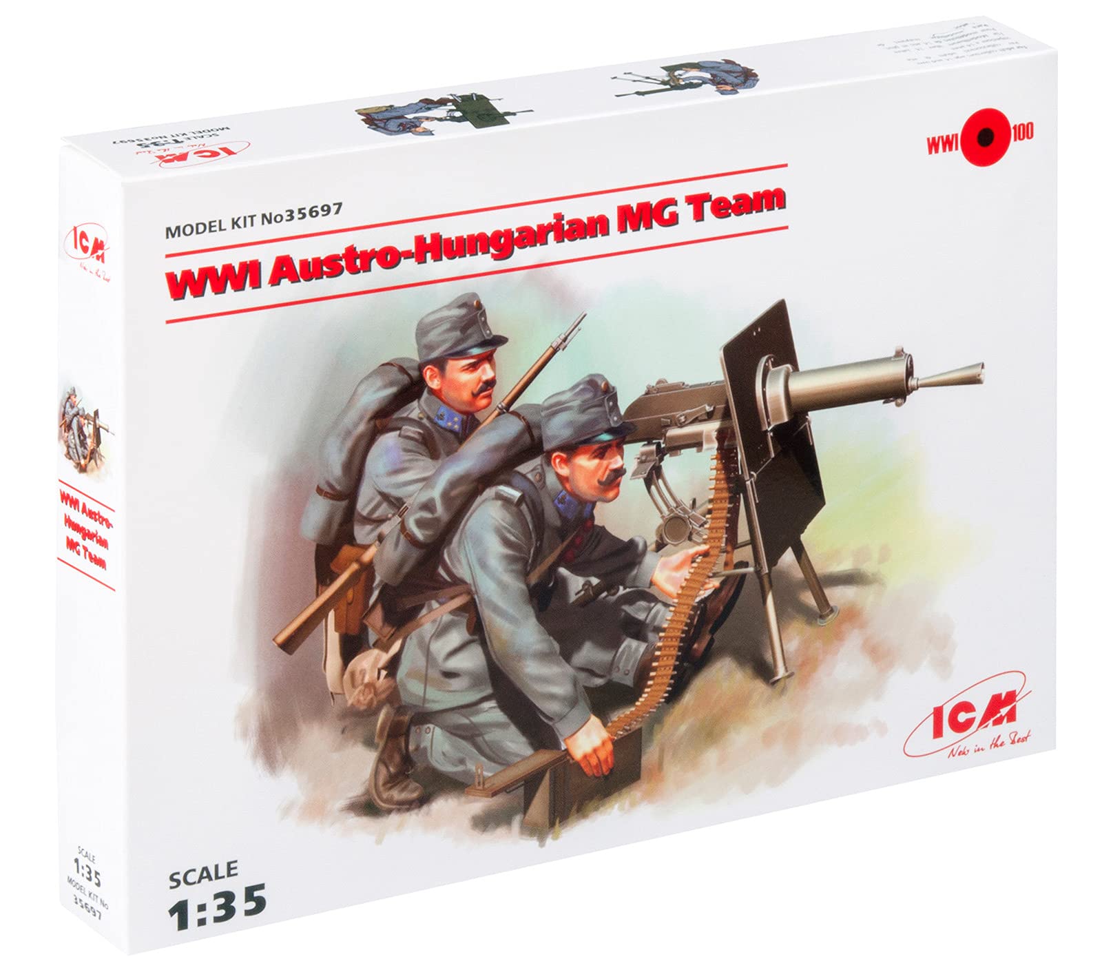 ICM 1:35 - WWI Austro - Hungarian MG Team 2 Figs