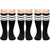 Youth Soccer Socks Youth Boys 8-12 Boys Soccer Socks Kids 6-8 Kids Soccer Sock 6-8 Years Old Black Soccer Sock