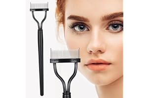 Eyelash Comb - ELESDA Eyelash Separator Tool Metal Teeth Lash Comb - Eye Lash Comb Separator Tool Eyebrow Eyelash Brush Mascara Comb Arc Design Girls and Women Lash Comb for Eyelash