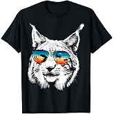 LYNX Shirts With Glasses Sunglasses Retro Style T-Shirt