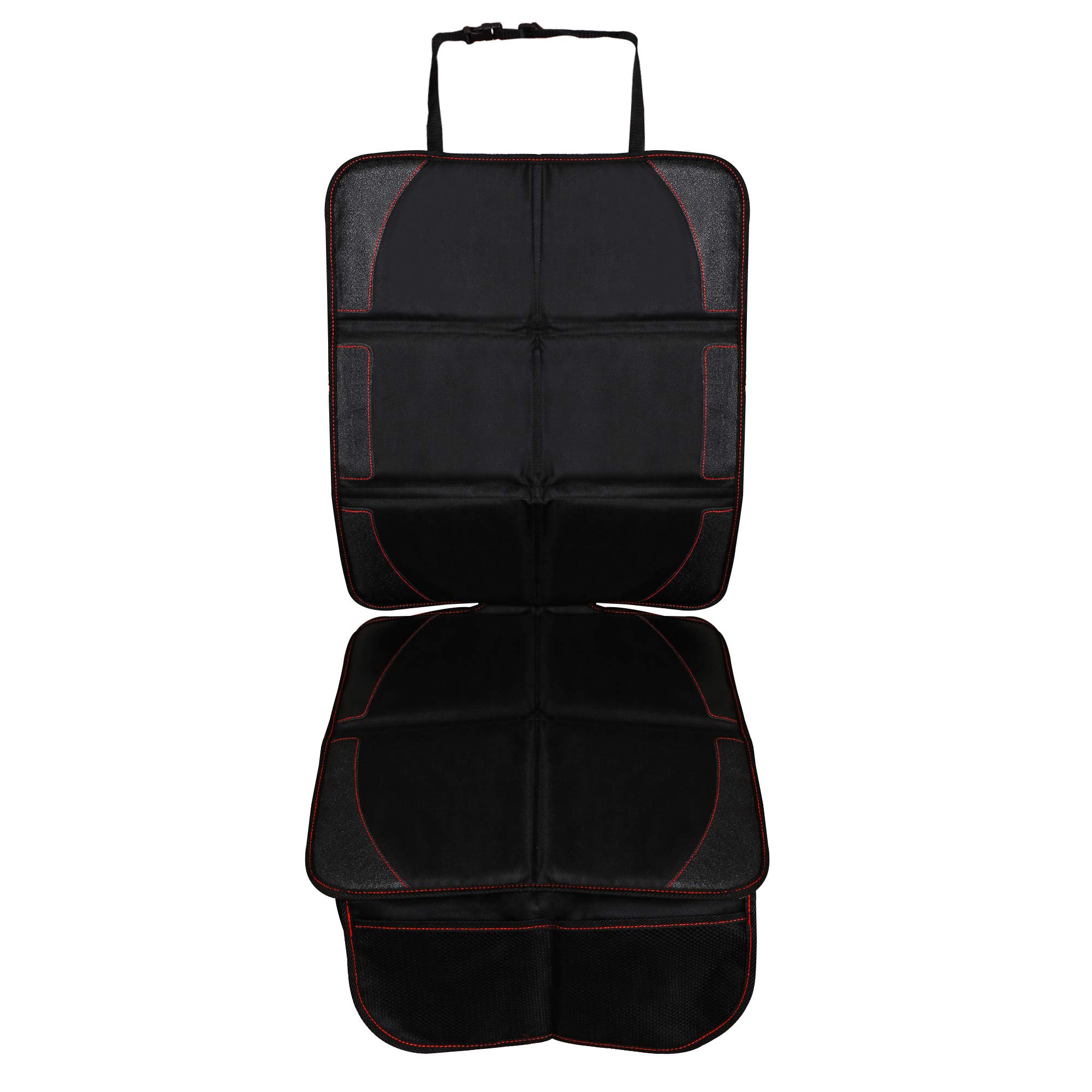 Car Seat Protector, Large Auto Car Seat Protectors for Child Baby Safety Seat,Thick Padding Carseat Kick Mat with Organizer Pockets,Vehicle Dog Cover Pad for SUV Sedan Leather Seats