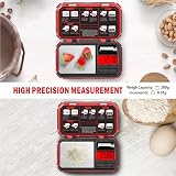 UNIWEIGH Digital Pocket Scale 200g/0.01g Red with 6 Units LCD Tare view 3