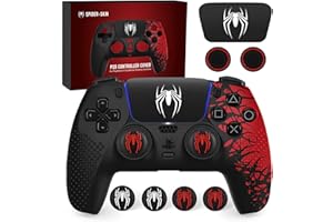 Darno Upgrade Ps5 Controller Skin, Ps5 Controller Accessories, 6 Pcs Thumb Grip Gaps with Touch Pad Sticker, Soft Silicone Grip Cover for PlayStation 5 DualSense Control