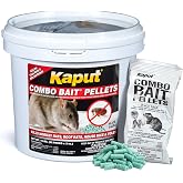 Kaput Combo Bait Pellets, Rat Bait to Kill Rodents &amp; Fleas, Norway, House Mice, &amp; Pine Voles - Includes Warfarin &amp; Imidacloprid for Effective Pest Control (32 x 2oz Place Packs)