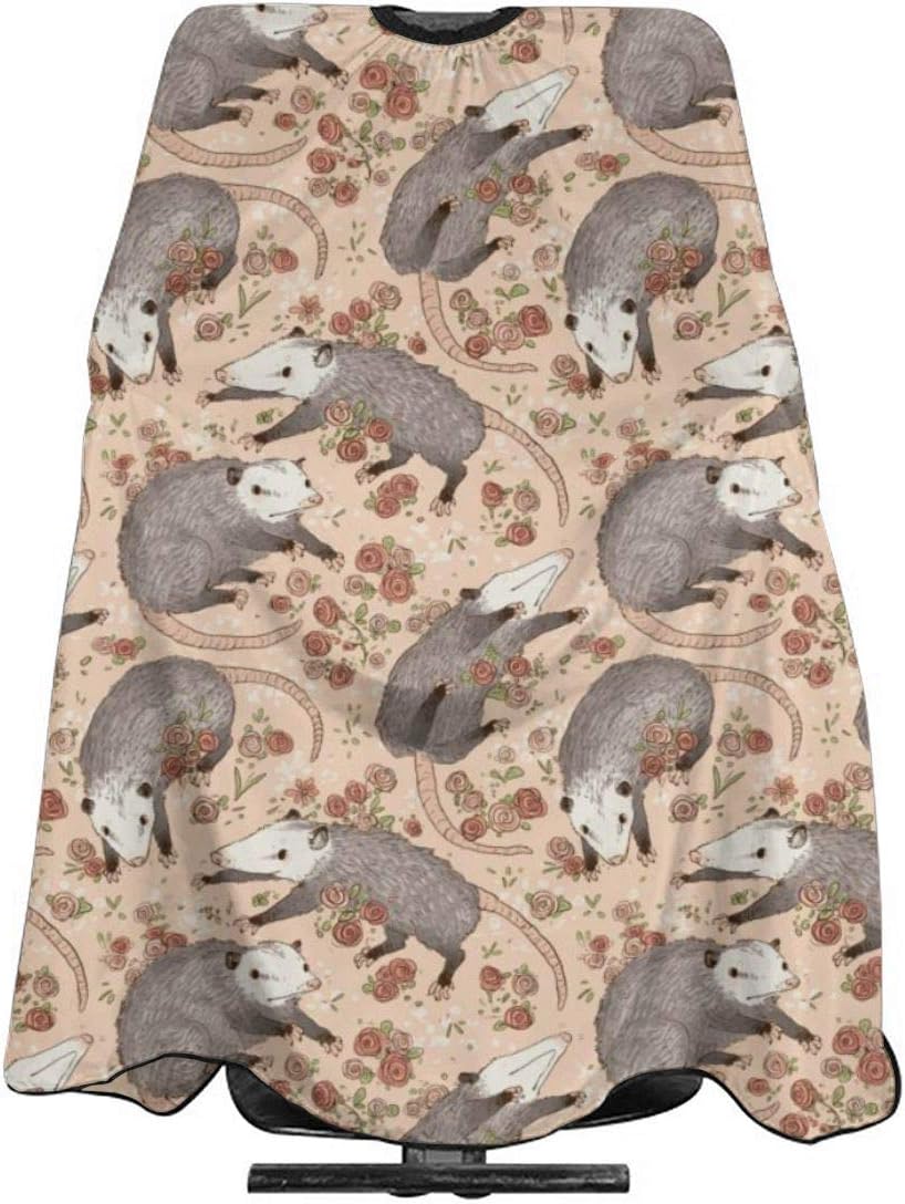 NiYoung Hair Cut Cape Befuddled Possums Hairdressing Apron for Makeup Artist Beautician, Cosmetology Supplies, Water-Resistant Professional Salon Cape Haircut Gown
