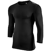 Champro Lightning Men's Three-Quarter Sleeve Compression Shirt Baselayer for Football, Basketball, Baseball
