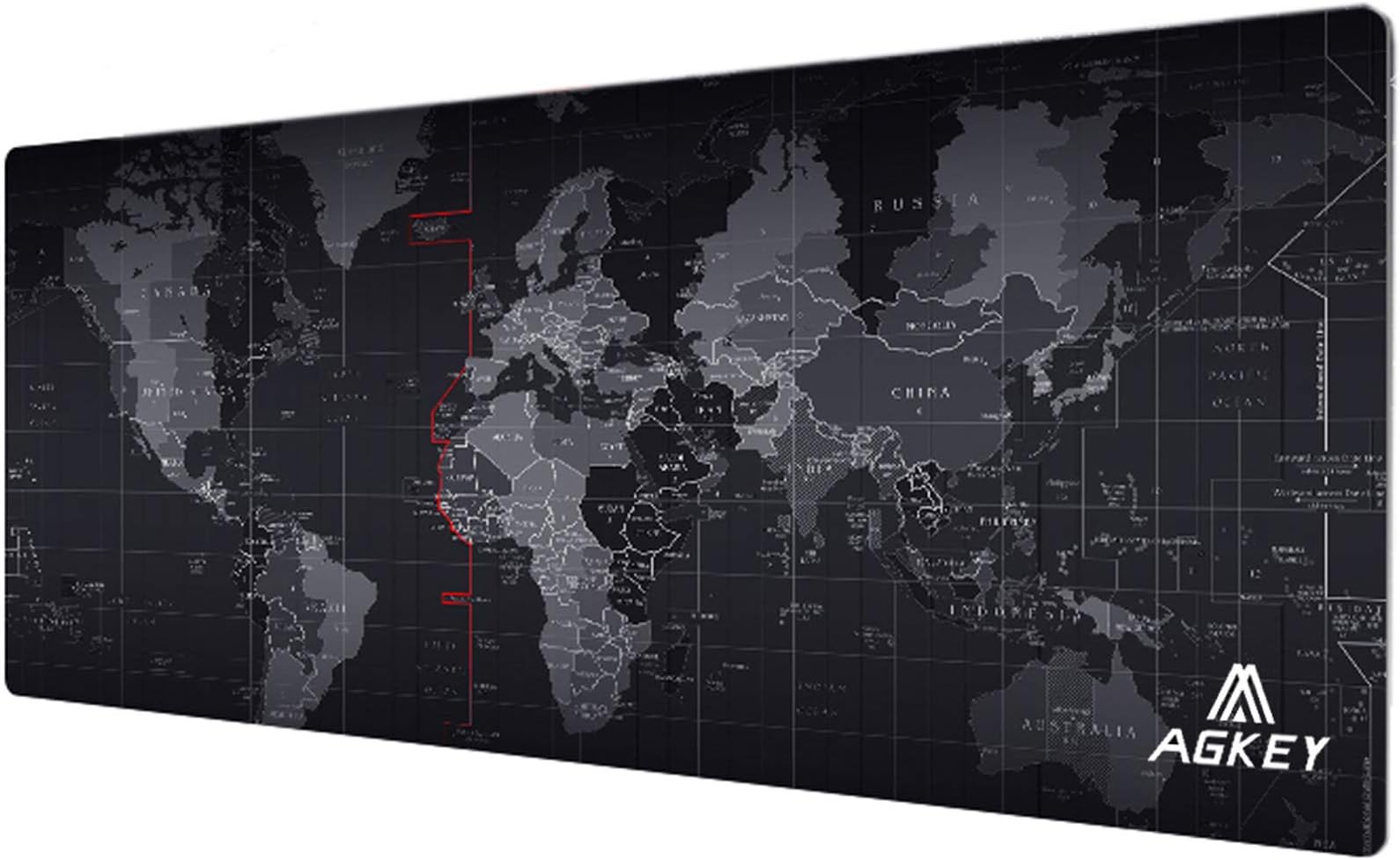 Large Gaming Mouse Pad Long Extended Mousepad with Stitched Edges Big Game Mouse Mat Computer Keyboard Desk Pad Mat for Office Desktop Laptop Game Players (30.7"x 11.8"x 0.12") (World Map)
