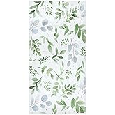 Wamika Green Leaves Hand Bath Towel Shower Towels Set Watercolor Herbs Women Kitchen Hanging Gym Fingertip Bathroom Shower Beach Towel Highly Absorbent