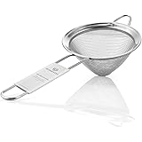 Fine Mesh Sieve Strainer Stainless Steel Cocktail Strainer Food Strainers Tea Strainer Coffee Strainer with Long Handle for D