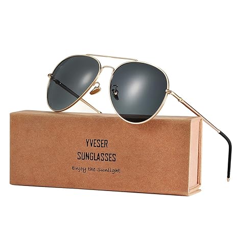 Yveser UV400 Polarisierte Sonnenbrille für Herren & Frauen Yv1816 (Ultraleichte Sonnenbrille aus Magnesium-Aluminium-Legierun