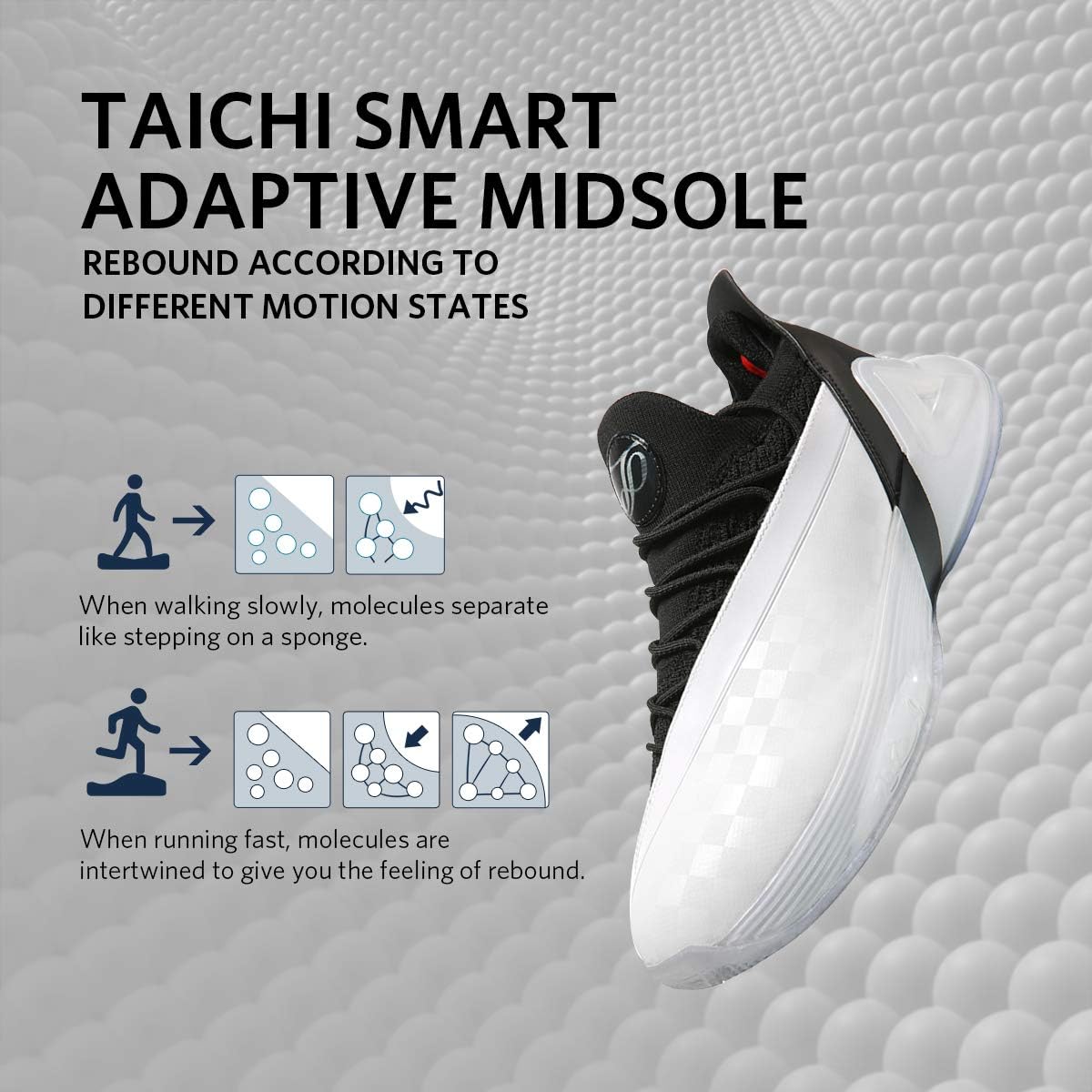  | PEAK Mens Basketball Shoes Tony Parker 7 Taichi Adaptive Cushioning Sneakers Non-Slip Sports Shoes for Running, Walking, Fitness | Basketball