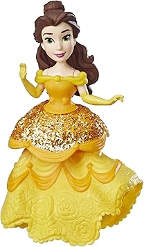 Disney Princess Belle Doll with Royal Clips Fashion, One-Clip Skirt, Toy Doll for 3 Year Old and Up