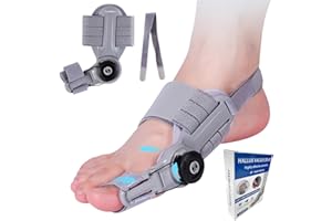 KissDate Bunion Corrector for Women Big Toe, Bunion Relief Fix Corrector for Women and Men Toe Straightener with Heel Strap and Silicone Pad(1 Pack)