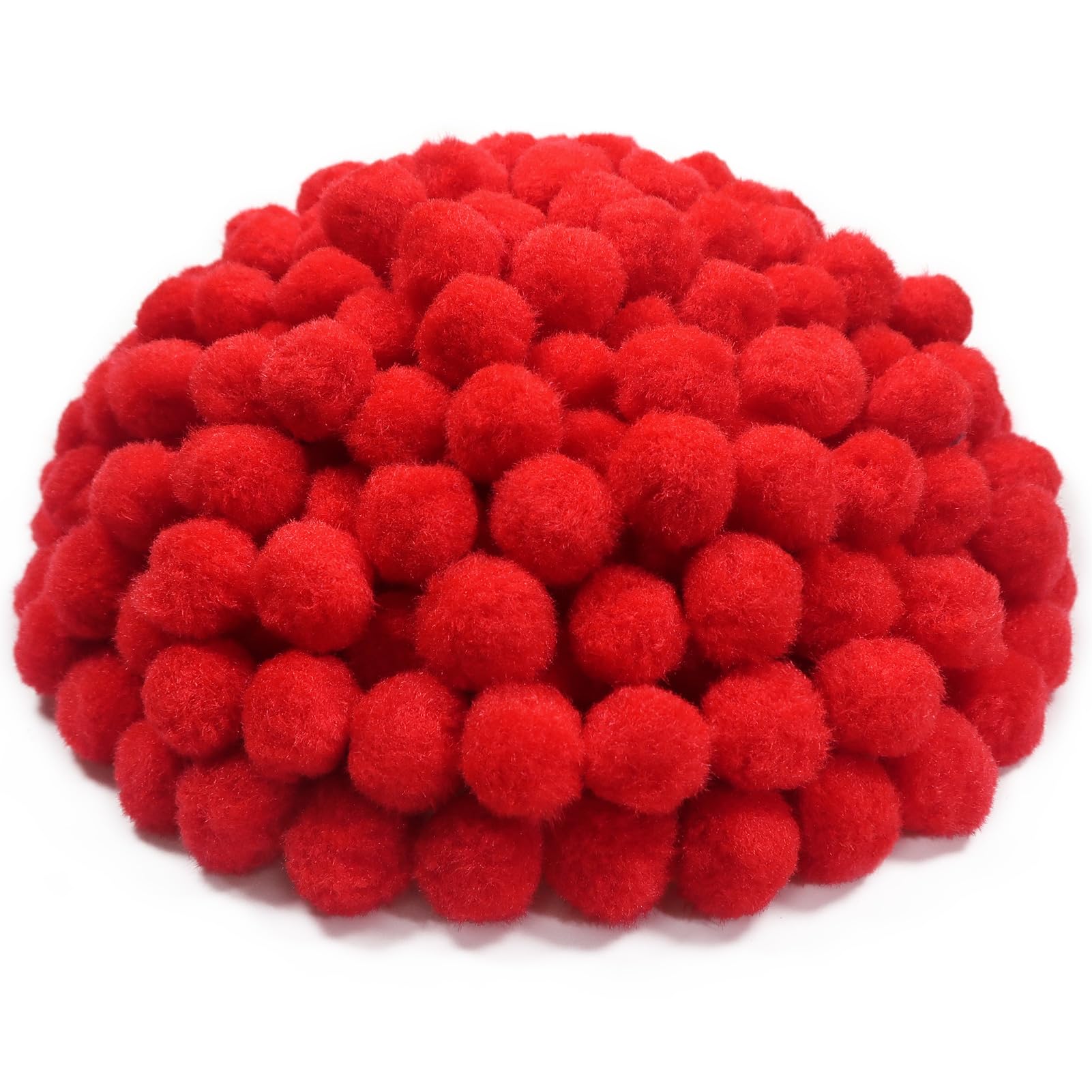 TOAOB 300pcs Red Pom Poms 25mm Fluffy Felt Balls Fuzzy Pompoms for Crafting DIY Crafts Decorations