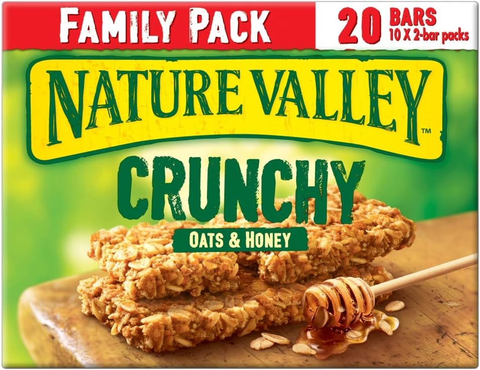 Nature Valley Crunchy Oats Honey Family Pack Cereal Bars 42g 10 2 Bar Packs Amazon Co Uk Grocery