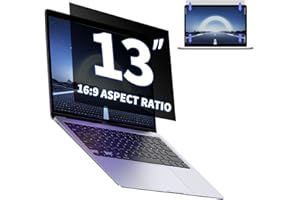 DABERNUR 13.3 inch Laptop Privacy Screen Protector, Removable 16:9 Aspect Ratio Laptop Privacy Filter, Anti Spy/Easy Installation/Anti Glare/Blocking Blue Light
