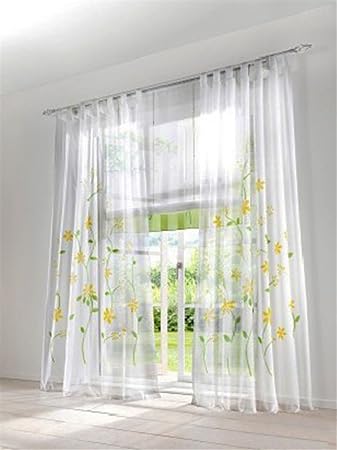Amazon De Zalago Schlaufenschal Vorhang Gardine Dekoschal