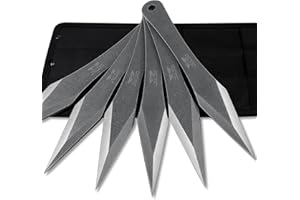 JXE JXO The Thunder: Throwing Spikes Thickness Up to 0.275", 10.2" Stainless Steel No Spin Throwing Set with Nylon Belt Sheat