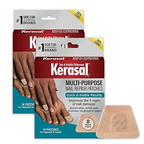 Kerasal Multi-Purpose Nail Repair Patches - 14 Count Twin Pack, Repair for Damaged Nails, 8-Hour Treatment Restores Healthy Appearance