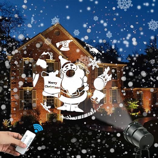 Proiettore Luci Natalizie Esterno.Christmas Projector Light Proiettore Luci Natale Lampada 3d Rotante Led Proiettore Con Wireless Telecomando Impermeabile Esterno Interno Lampada Da Giardino Proiettore Per Pareti Palcoscenico Pub Amazon It Illuminazione