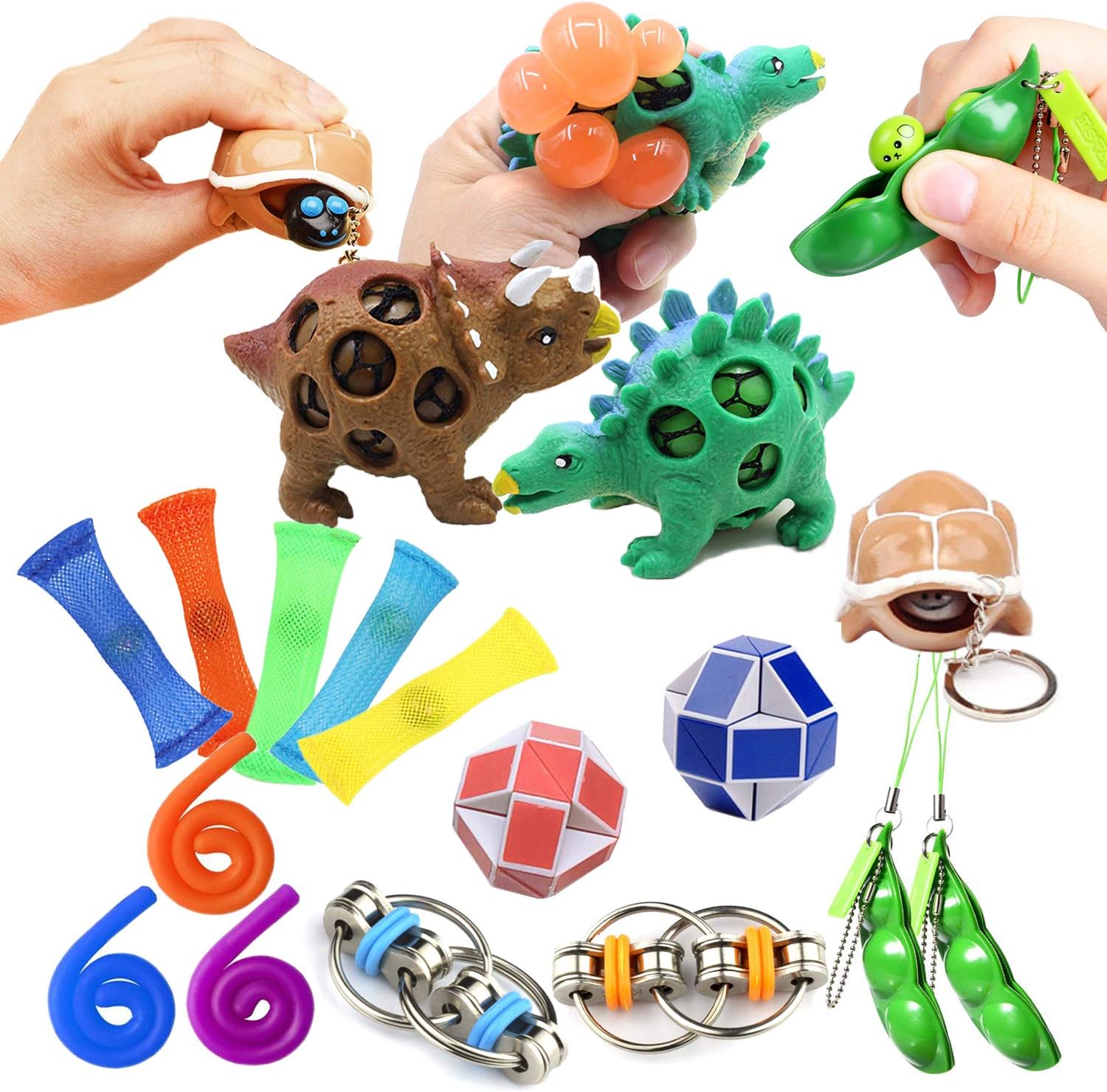 uBook 17 Pack Fidget Toys Sensory Toys For Kids Autism Stress Relief Toys Fiddle Toys for Kids and Adluts, Party Bag Fillers