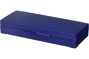 Globe Scientific 513077B ABS Plastic Slide Storage Box for 50 Slides, Cork Lined, Blue
