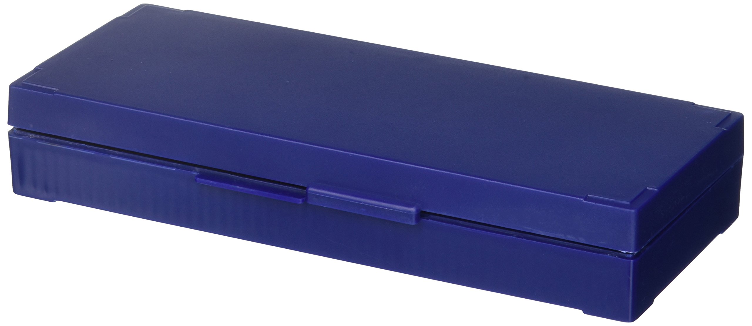 Photo 1 of Globe Scientific 513077B ABS Plastic Slide Storage Box for 50 Slides, Cork Lined, Blue