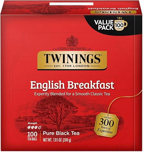 Twinings English Breakfast té negro con cafeína, bolsas individuales — Té