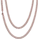 BioMag Cuban Link Chain for Men Women, 18"/20"/22"//24" Length Copper Mens Chain Miami Cuban Necklace Hip Hop Jewelry Gift, 5/12mm Wide