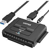 Unitek USB 3.0 to IDE and SATA Converter External Hard Drive Adapter Kit for Universal 2.5/3.5 HDD/SSD Hard Drive Disk, One T