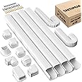 TAKTOPEAK 3'' 17 Ft [Quick Installation] PVC Decorative Line Cover Kit for Ductless Mini Split Air Conditioners, Central AC and Heat Pump Systems