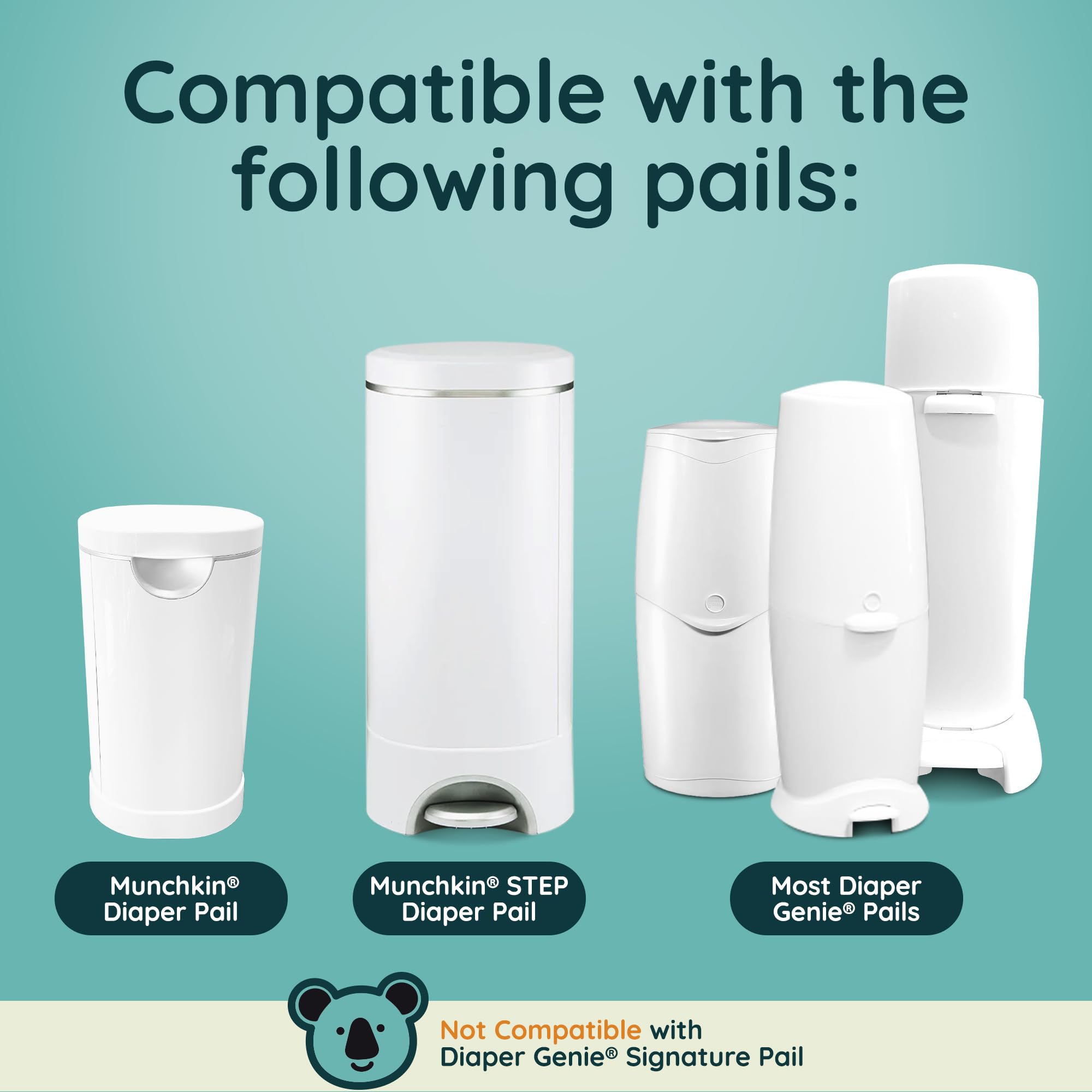 Reli. Diaper Pail Refill Bags, Compatible with Munchkin Step, Pail (6 Pack) | Pail Refills w/Lavender Scent | Odor Blocking, Strong, Easy Replacement | Holds up to 1,680 Diapers