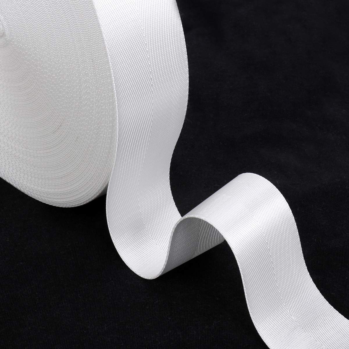 FANDOL Nylon Webbing - Heavy Duty Strapping for Crafting Pet Collars, Shoulder Straps, Seatbelt, Slings, Pull Handles - Repairing Furniture, Gardening, Outdoor Gear & More (1 inch x 10 Yards, White)