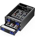 Hybrid 3.5 HDD 3*M.2 NVMe Gehäuse mit Lüfter für