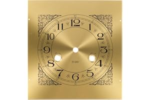 BESPORTBLE Metal Clock Panel Dial for Grandfather Clock DIY Replacement with Roman and Arabic Numerals Part