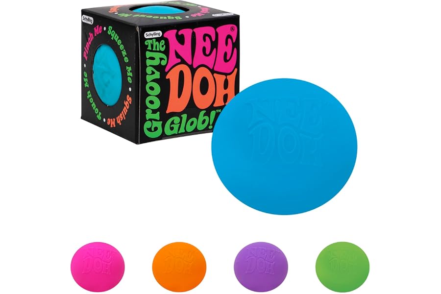 Schylling NeeDoh Original - Sensory Fidget Toy - Assorted Colors - Ages 3 to Adult , 1 Count ( Pack of 1)