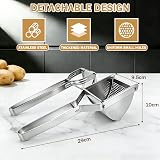 HOTLIKE Stainless Steel Potato Ricer Masher Set with Brush Peeler view 4
